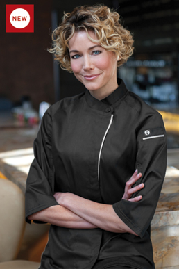 Picture of Chef Works - VSWO-BLK - V-Series Verona Women's Chef Coat
